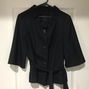 The limited black button up suit coat size L